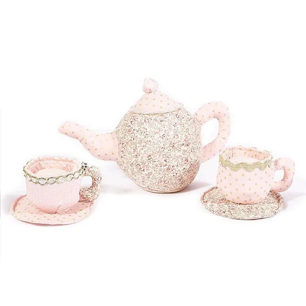 Mon Ami Plush Floral Toy Tea Set (3pc)
