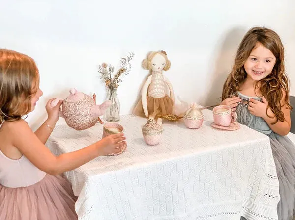 Mon Ami Plush Floral Toy Tea Set (3pc)
