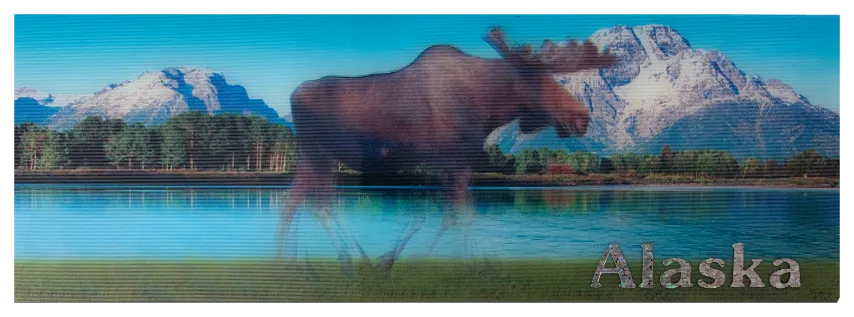 Moose Walking Alaska 3D Ruler Bookmark