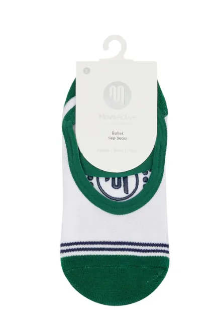 MoveActive Ballet Non Slip Grip Socks - Preppy Volley Ace