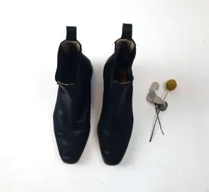 Nancybird soft black leather low heeled boots size 38
