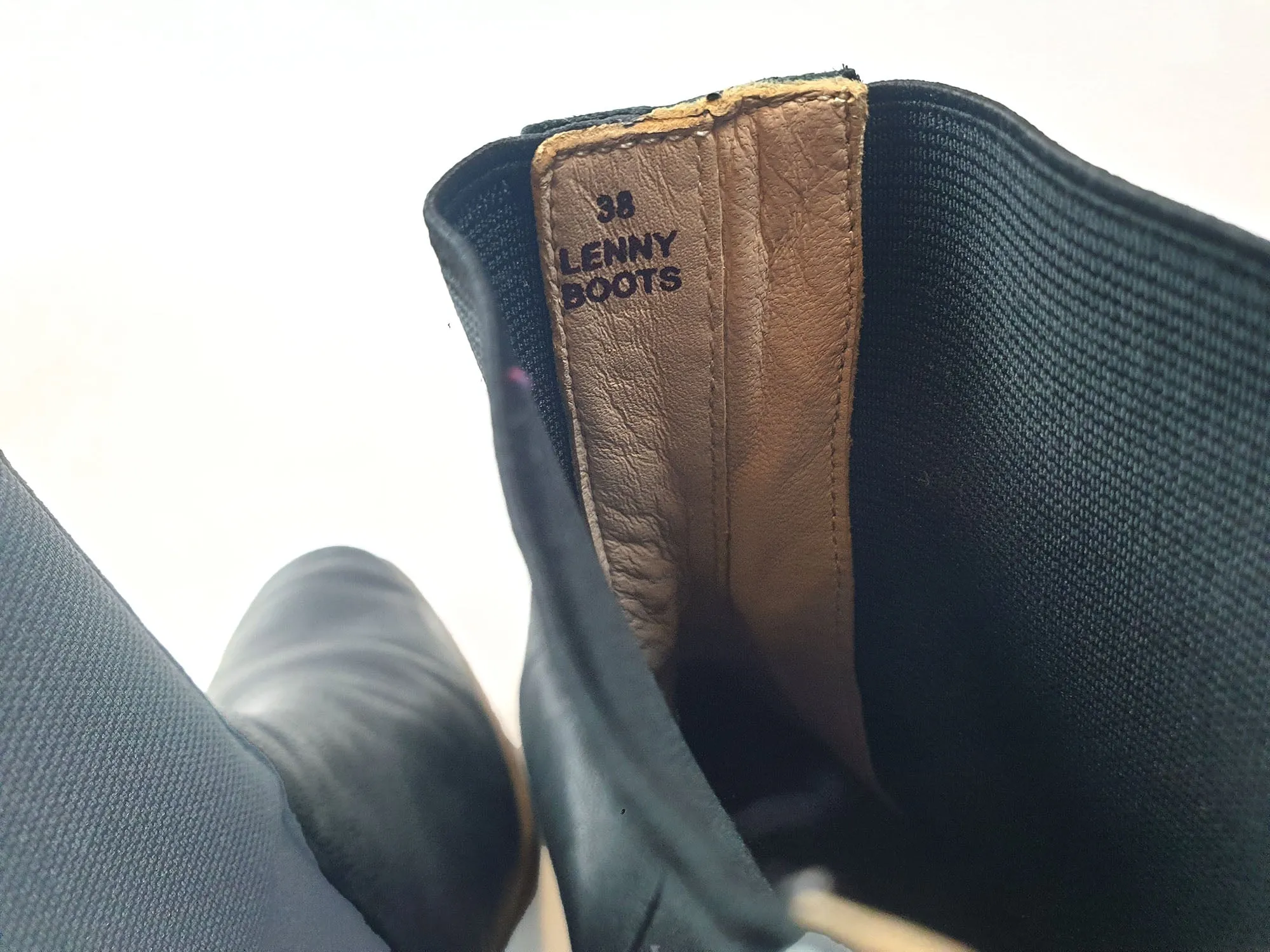 Nancybird soft black leather low heeled boots size 38