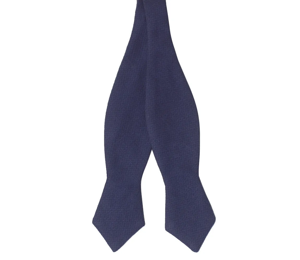 Navy Diamond Tip Bow Tie