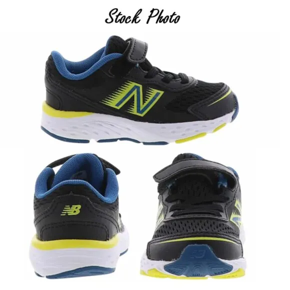 NIB 12 X-Wide Little Boys, 680 V6 Velcro Hook &amp; Loop Running Shoe by New Balance