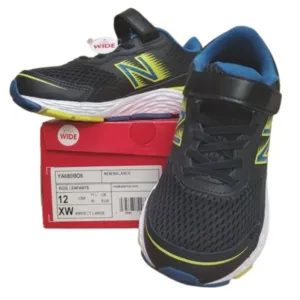 NIB 12 X-Wide Little Boys, 680 V6 Velcro Hook &amp; Loop Running Shoe by New Balance