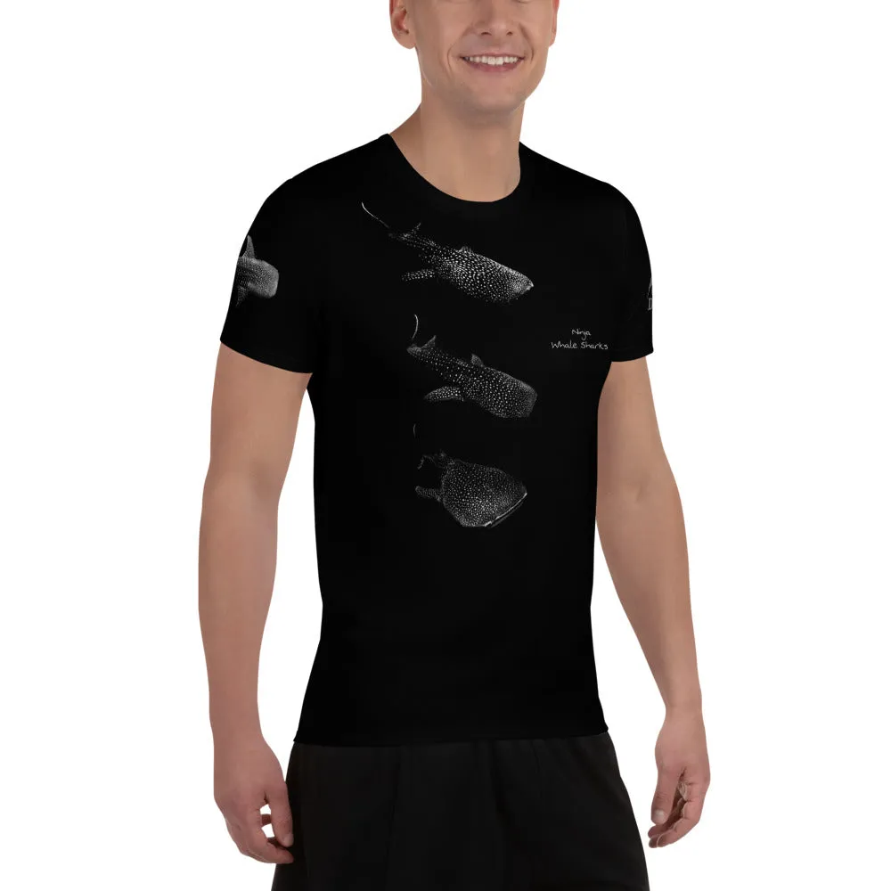 Ninja Whale Sharks All-Over Print Men's Athletic T-shirt