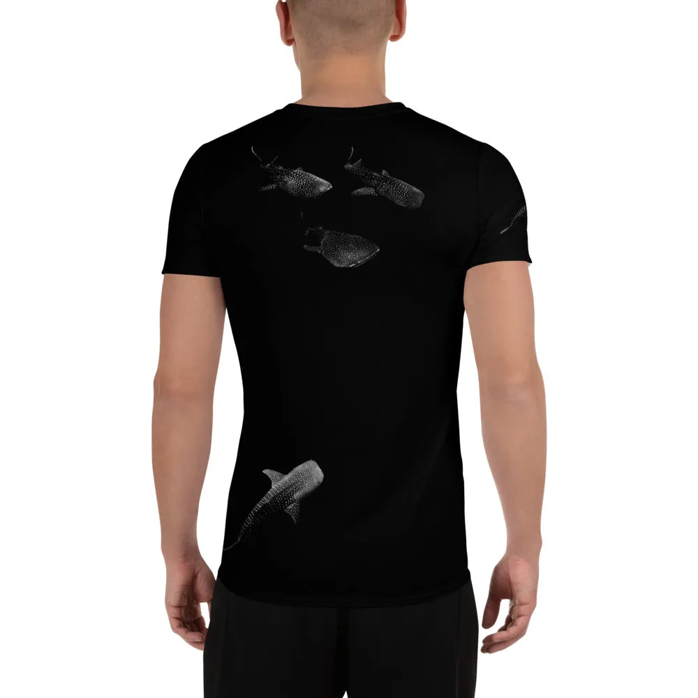 Ninja Whale Sharks All-Over Print Men's Athletic T-shirt