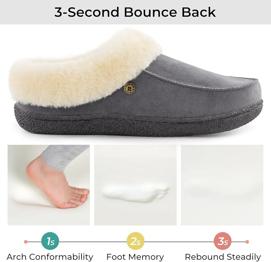 Non-Slip Memory Foam Slippers Thick and Cozy Comfy for Feet