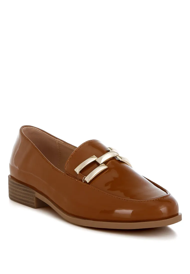 Patent Faux Leather Loafers By RAG