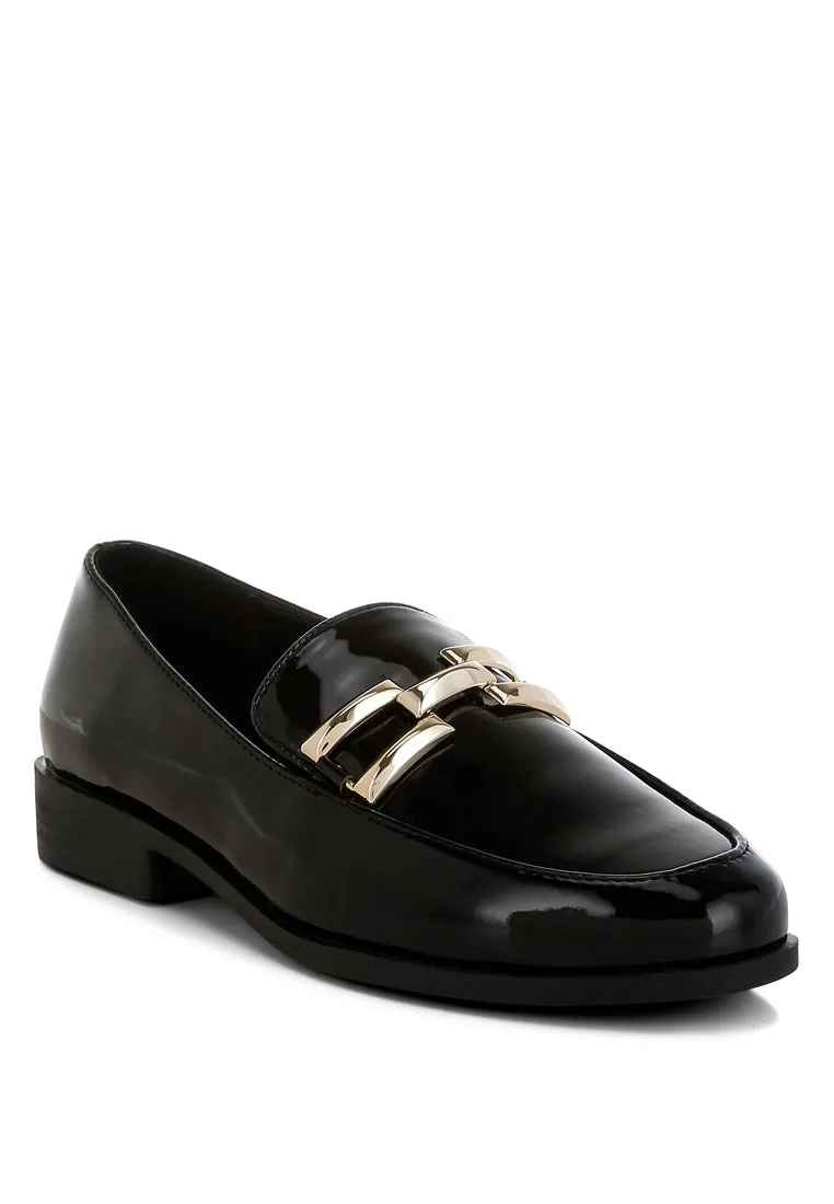 Patent Faux Leather Loafers By RAG