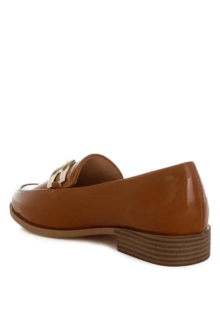 Patent Faux Leather Loafers By RAG