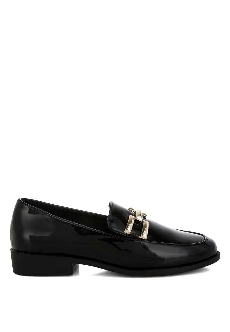 Patent Faux Leather Loafers By RAG