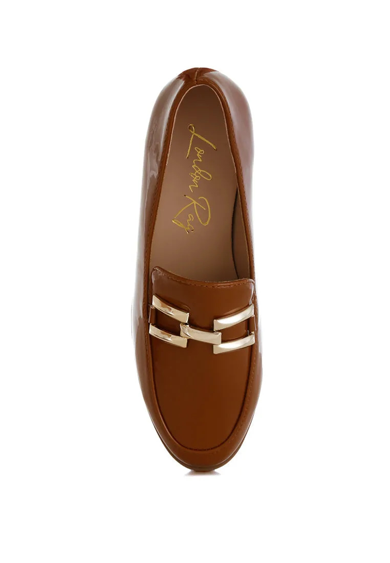 Patent Faux Leather Loafers By RAG