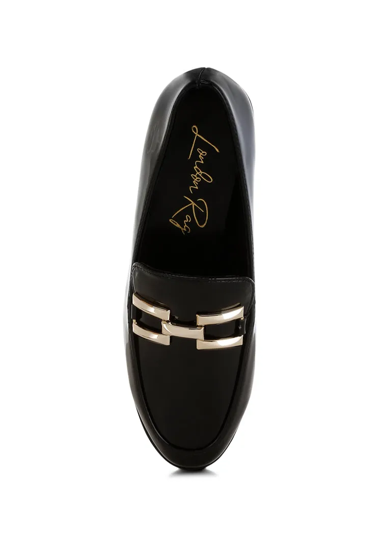 Patent Faux Leather Loafers By RAG