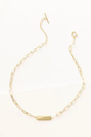 Plate Oval Chain Necklace