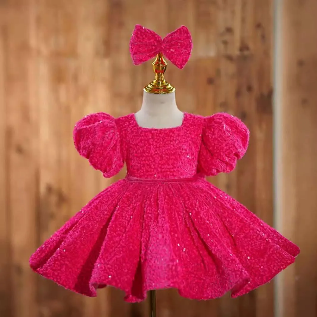 Radiant Fuchsia Sparkle Princess Dress