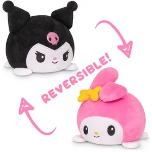 Reversible: Sanrio My Melody & Kuromi Plushie (Happy   Angry / White & Pink   White & Black)