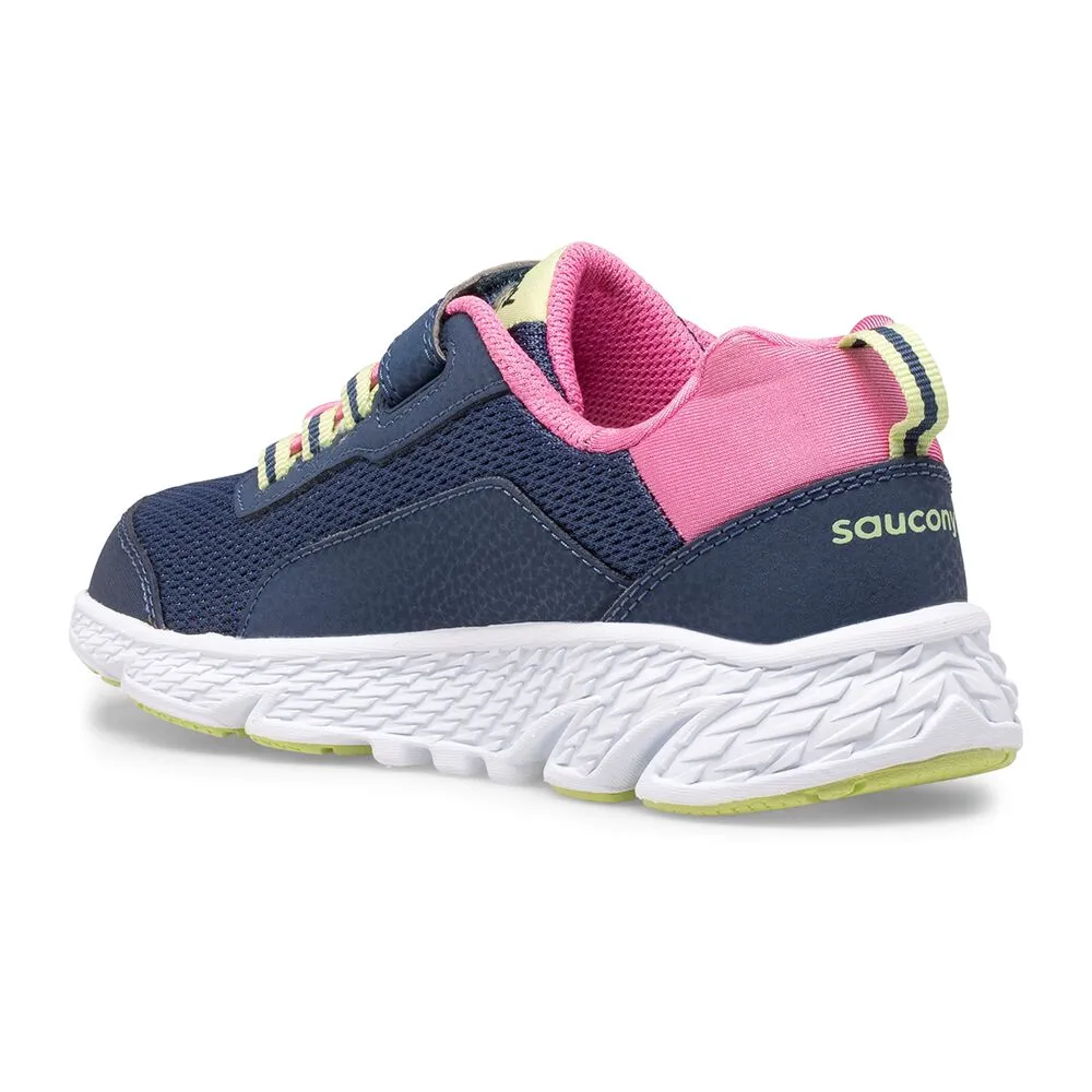 Saucony Navy/Green/Pink Wind Shield A/C Children’s Sneaker