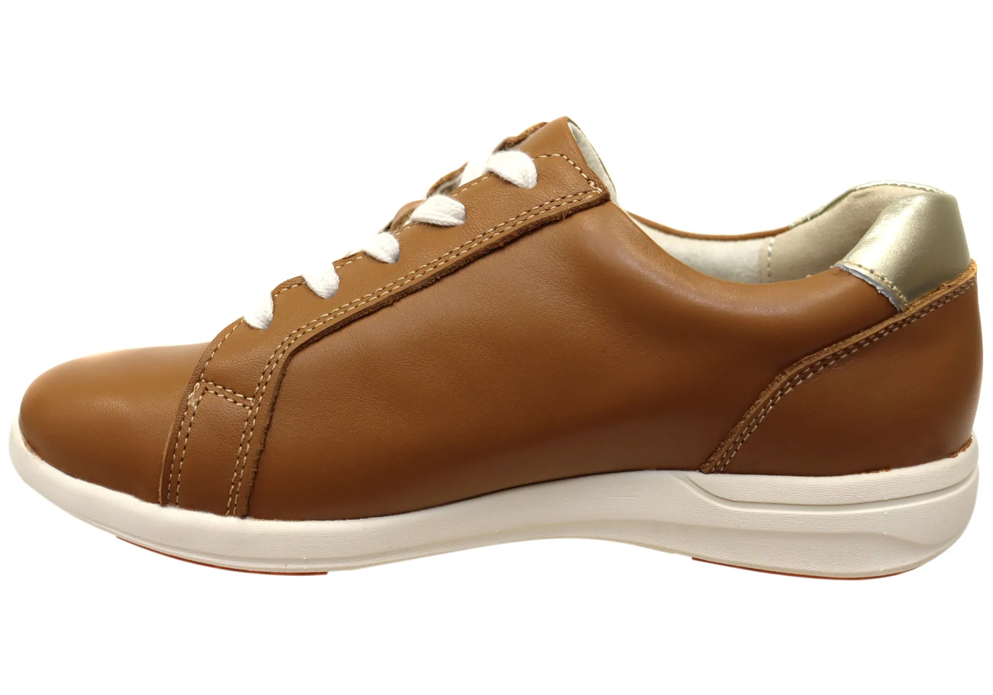 Scholl Orthaheel Womens Leather Comfortable North Sneakers Shoes