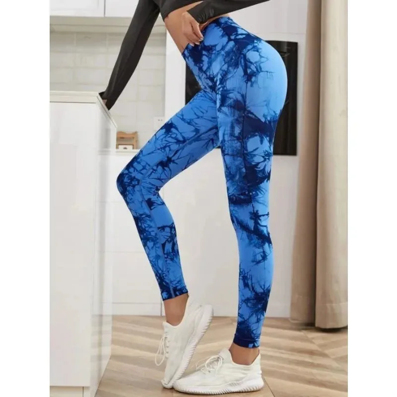 Seamless High Waist Tie Dye Yoga Leggings