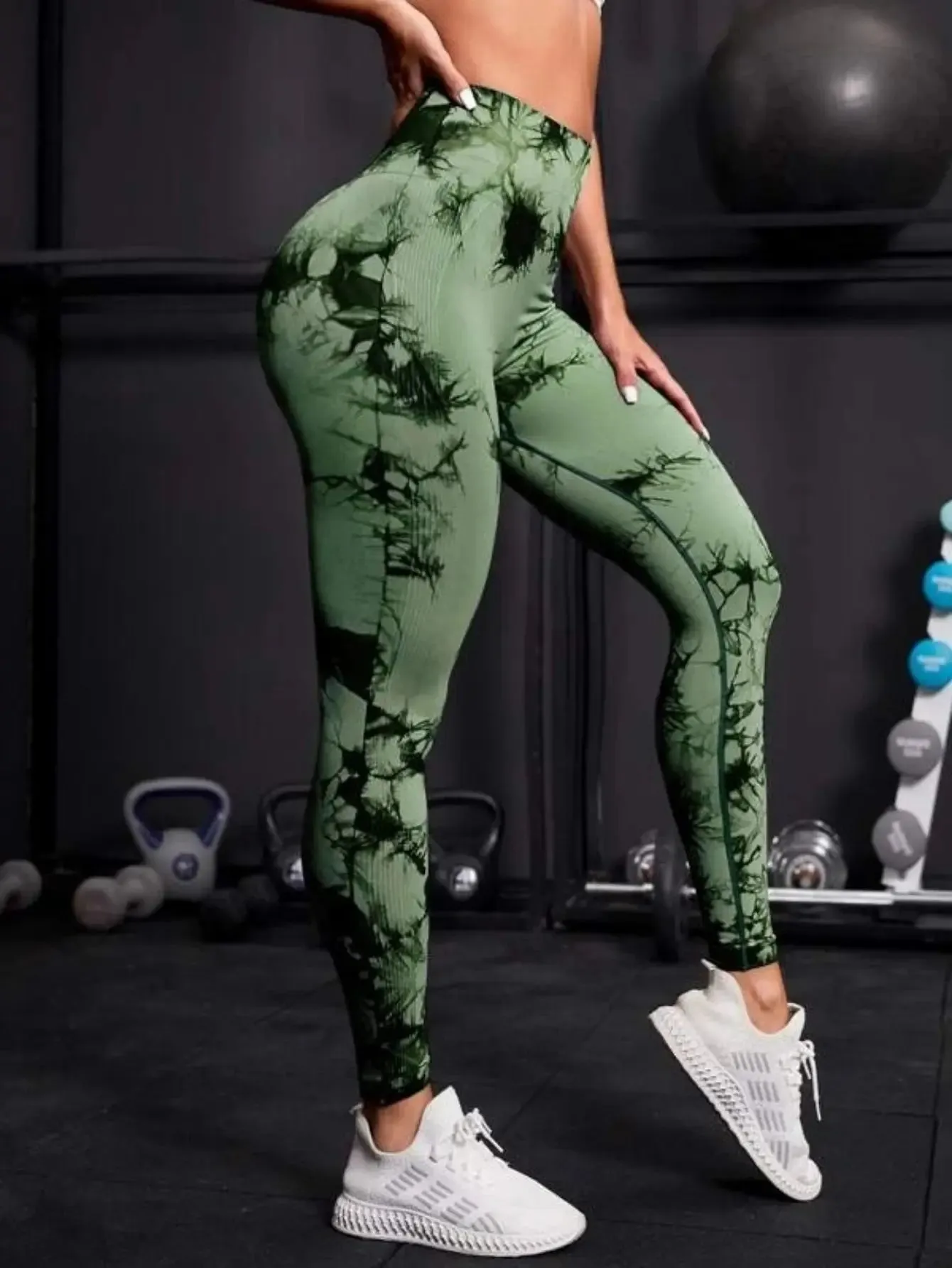 Seamless High Waist Tie Dye Yoga Leggings
