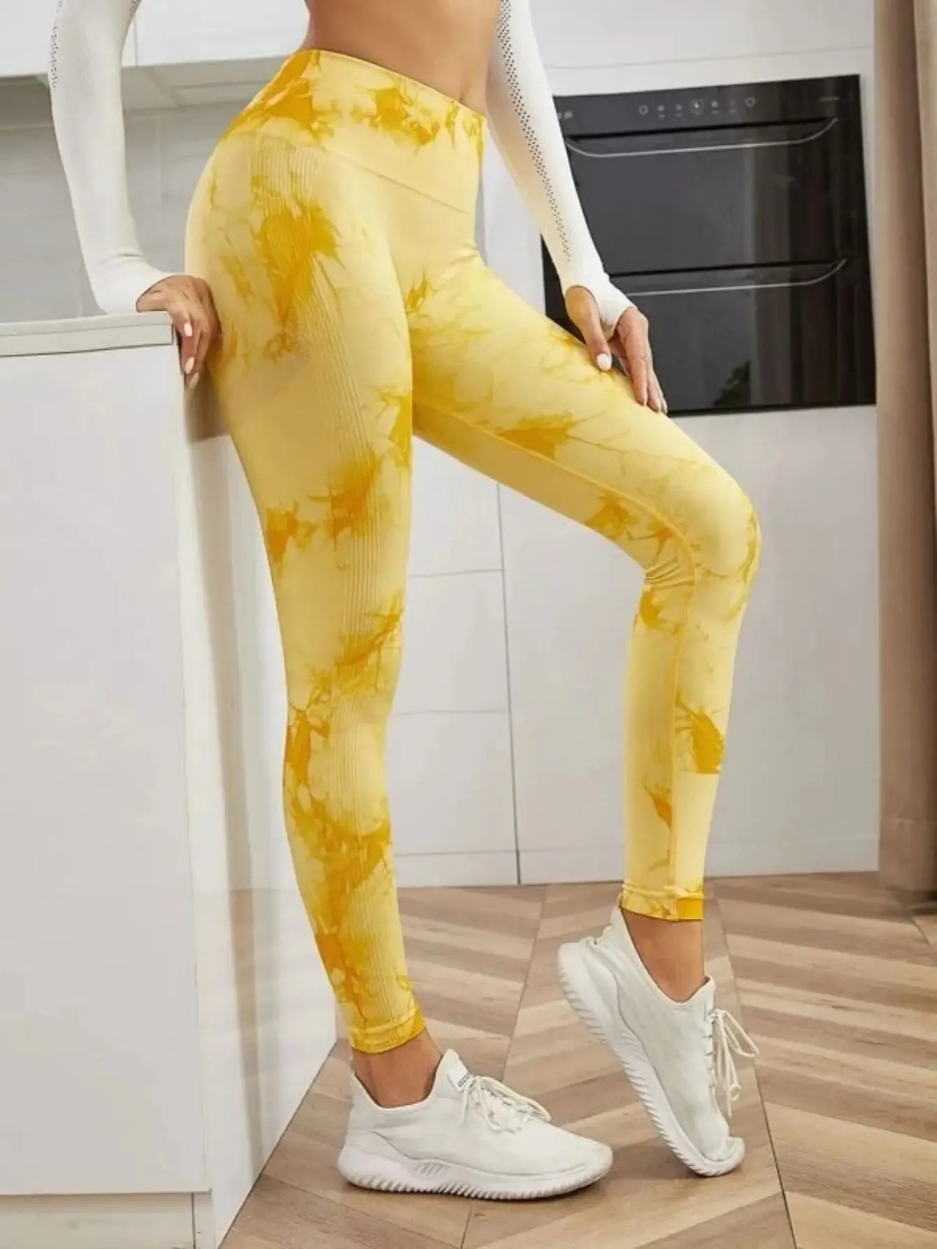 Seamless High Waist Tie Dye Yoga Leggings