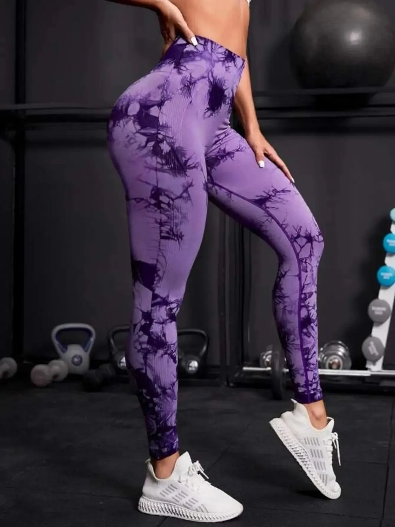 Seamless High Waist Tie Dye Yoga Leggings