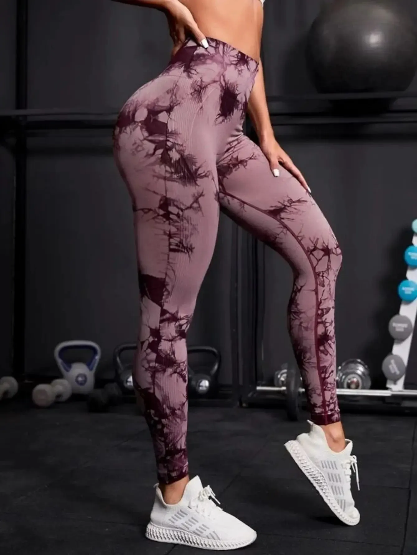 Seamless High Waist Tie Dye Yoga Leggings