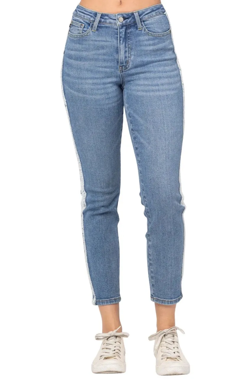 Side Fray Slim Fit Jeans