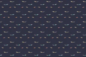 Sixties Swimmers Wallpaper Mural