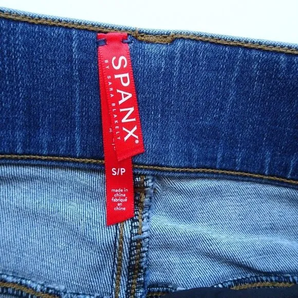 SPANX Skinny Jeans Denim Light Vintage Wash Blue Shaping Stretch NWT Size S $128