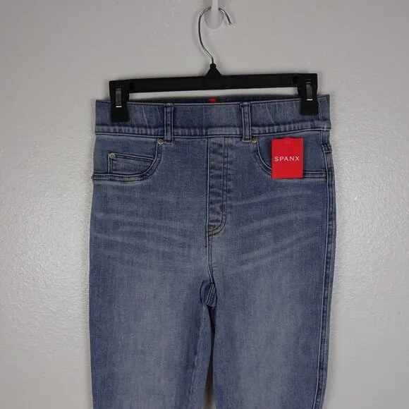 SPANX Skinny Jeans Denim Light Vintage Wash Blue Shaping Stretch NWT Size S $128
