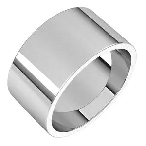 Sterling Silver 10 mm Flat Band Size 5.5