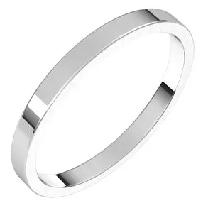 Sterling Silver 2 mm Flat Band Size 11