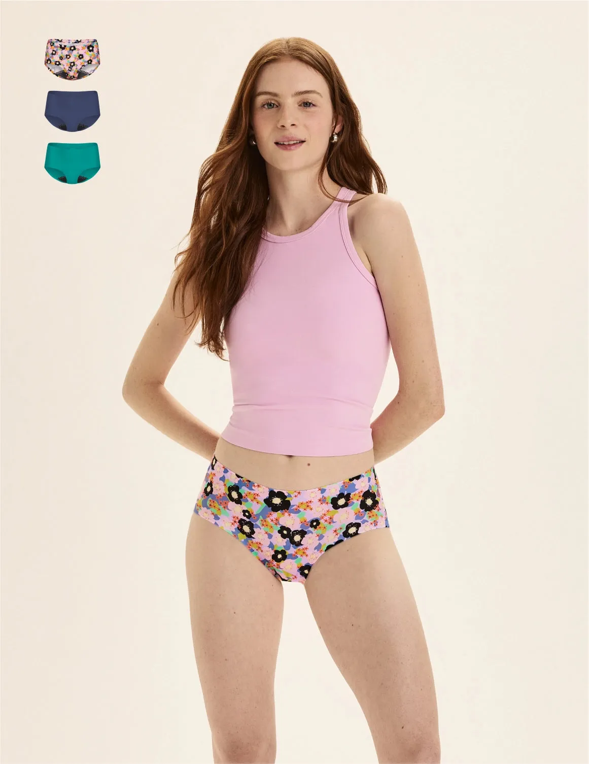 Teen Leakproof UltraThin No-Show Boyshort 3-Pack - Kit