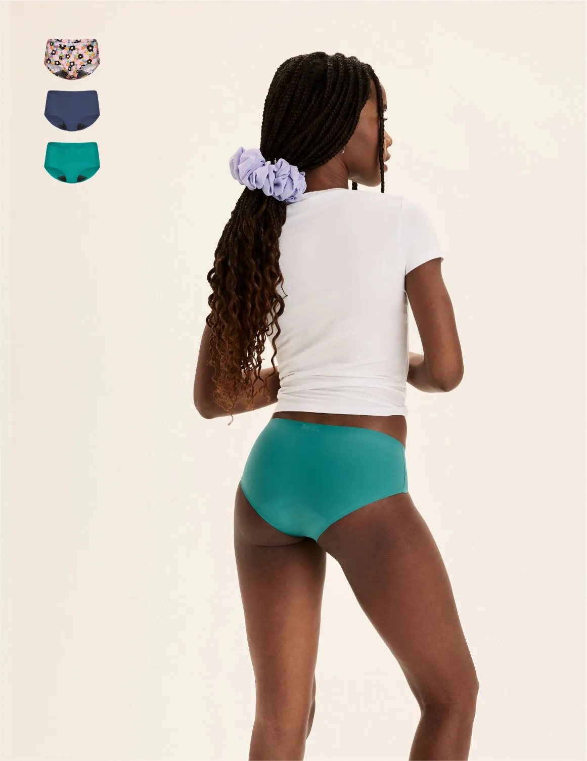 Teen Leakproof UltraThin No-Show Boyshort 3-Pack - Kit