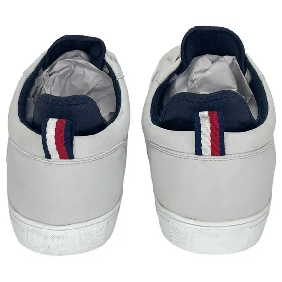 Tommy Hilfiger McNeil Cream Faux Leather Mens Sneakers 12M