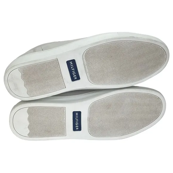 Tommy Hilfiger McNeil Cream Faux Leather Mens Sneakers 12M