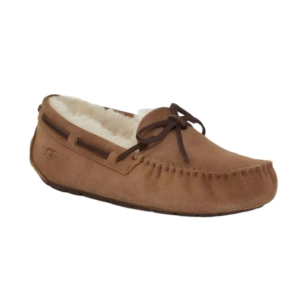 Ugg Big Girls Dakota Moccasin Suede Slipper Chestnut
