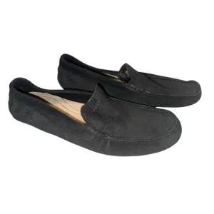 Ugg mens black suede moccasin style shoe /slipper sz 9 great condition