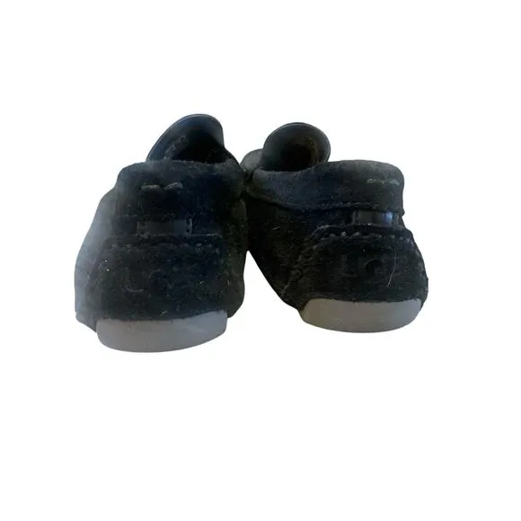 Ugg mens black suede moccasin style shoe /slipper sz 9 great condition