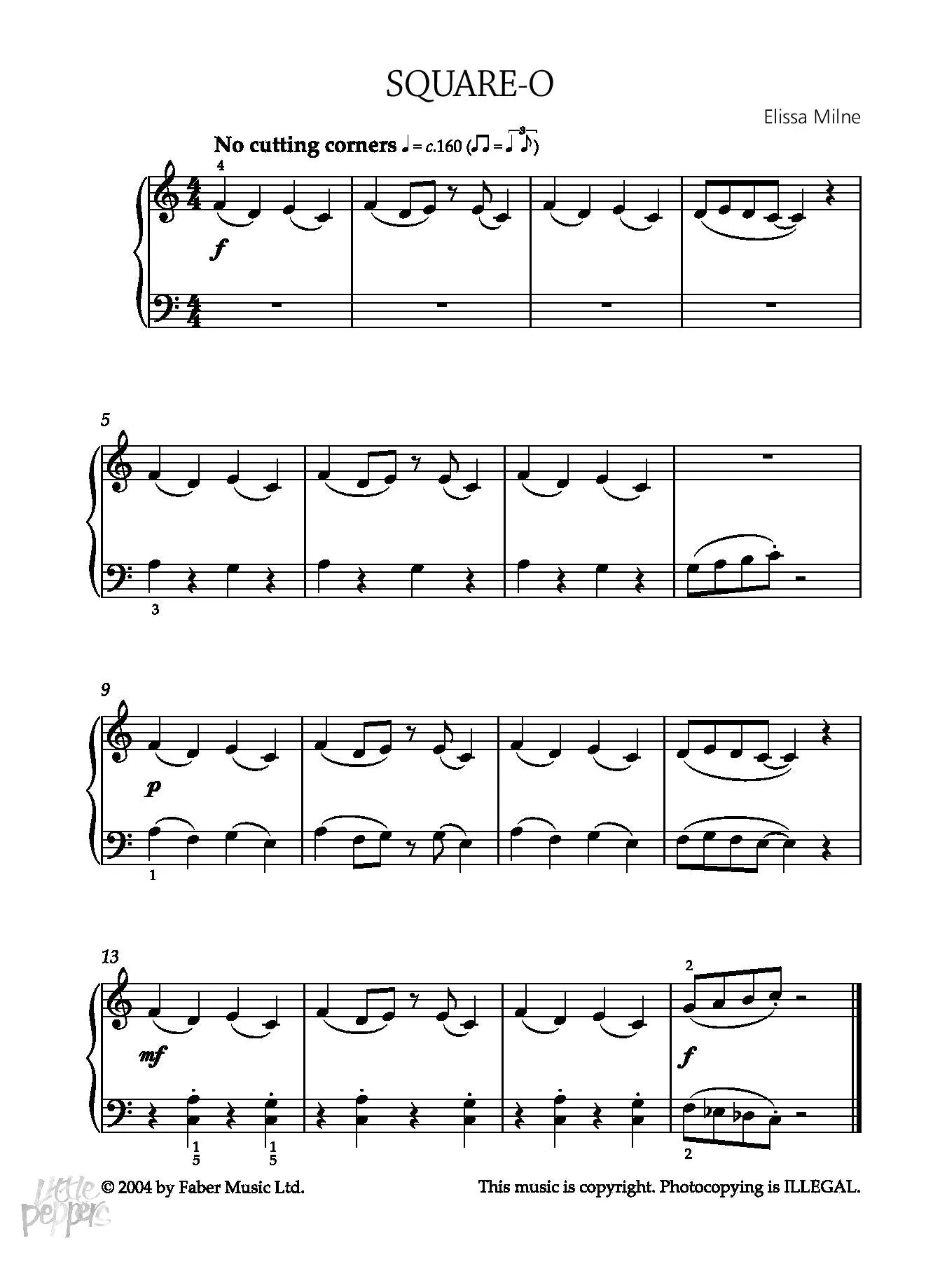 Very Easy Little Peppers for Easy Piano