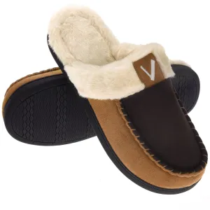 VONMAY Men's Comfy Fuzzy House Slipper Scuff Memory Foam Moccasin
