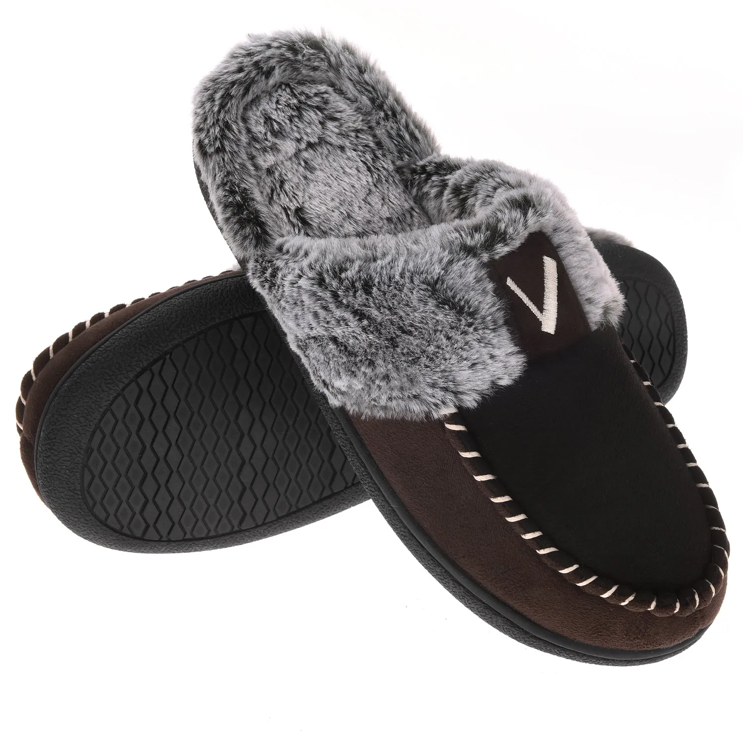 VONMAY Women's Comfy Fuzzy House Slipper Scuff Memory Foam Moccasin