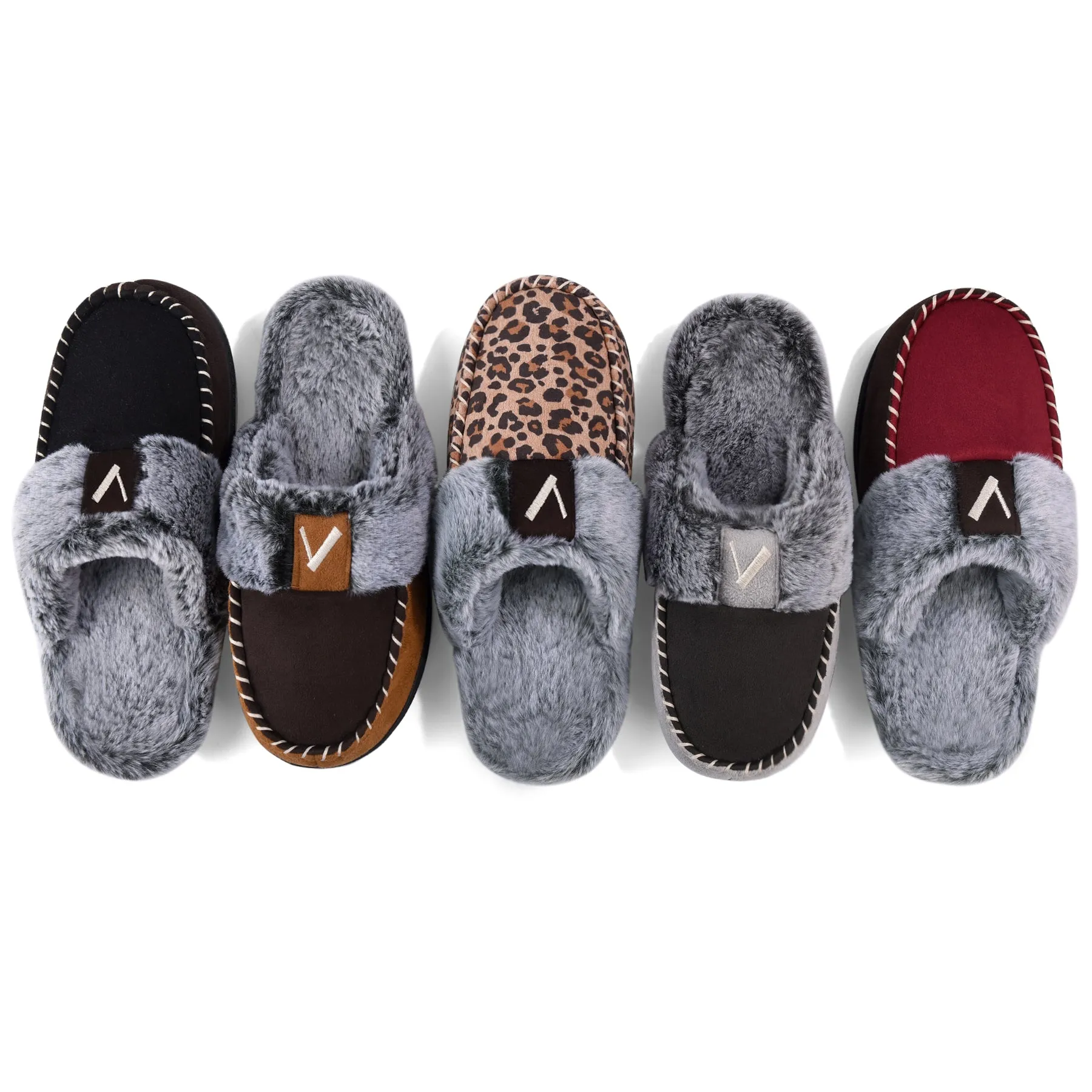 VONMAY Women's Comfy Fuzzy House Slipper Scuff Memory Foam Moccasin