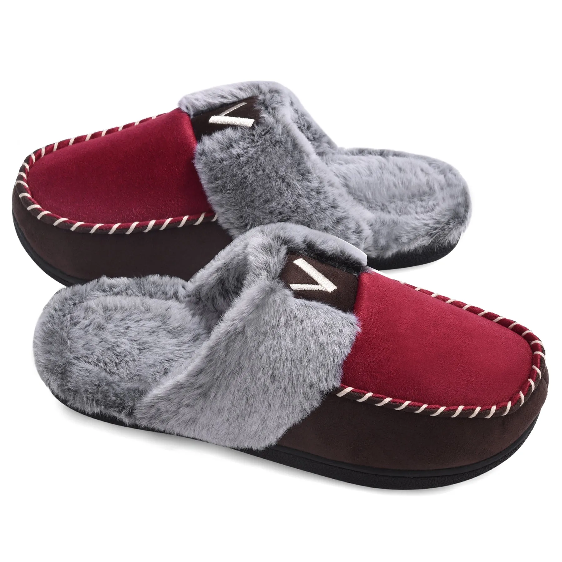 VONMAY Women's Comfy Fuzzy House Slipper Scuff Memory Foam Moccasin