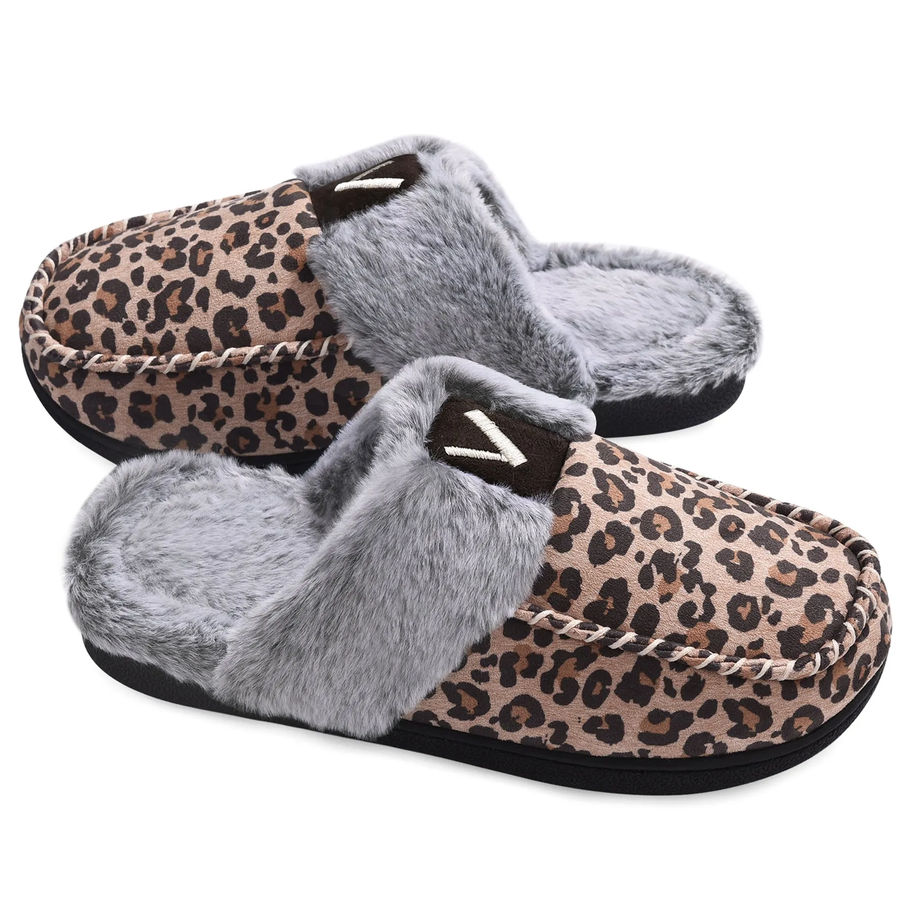 VONMAY Women's Comfy Fuzzy House Slipper Scuff Memory Foam Moccasin