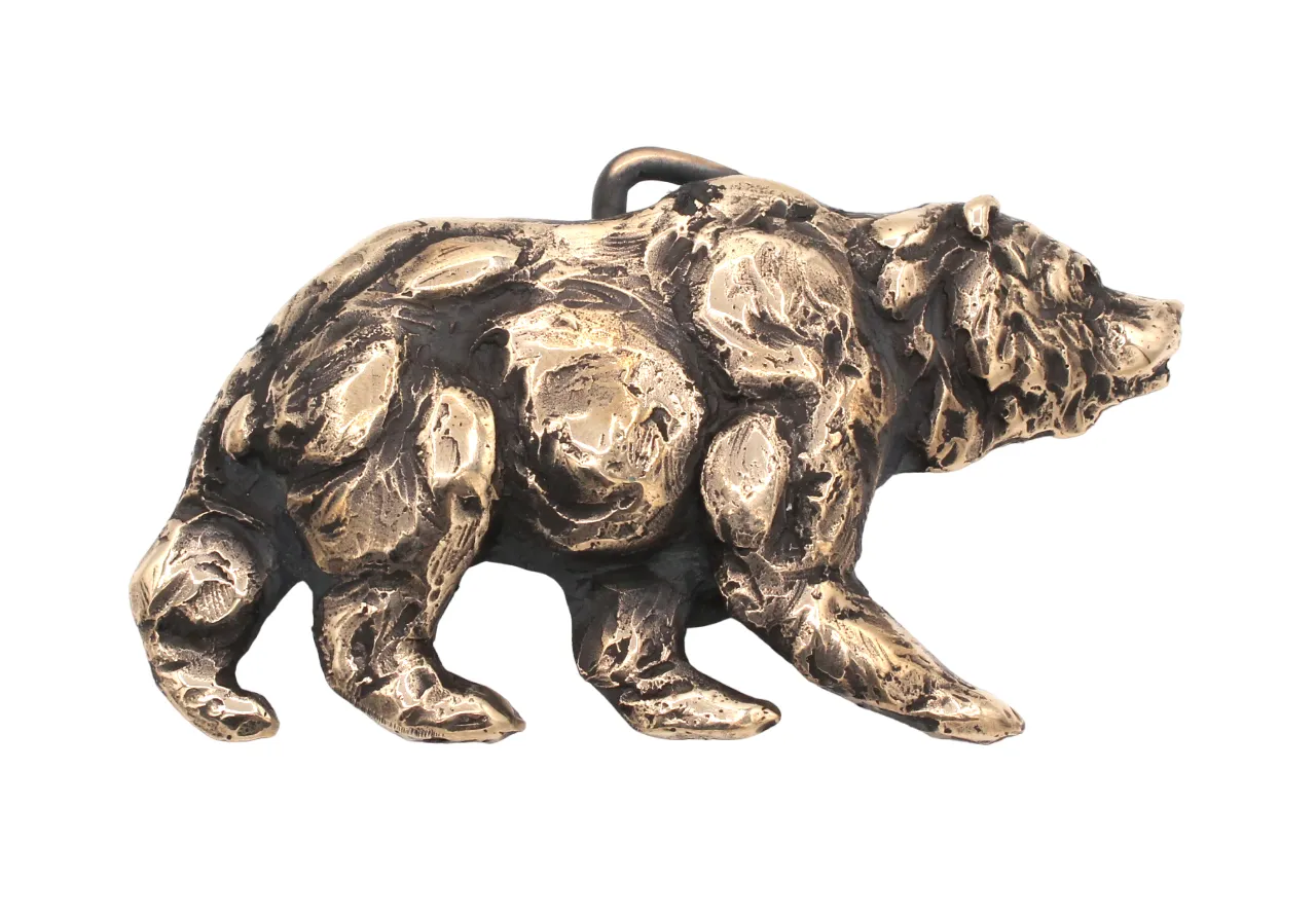 Walking Bear Belt Buckle