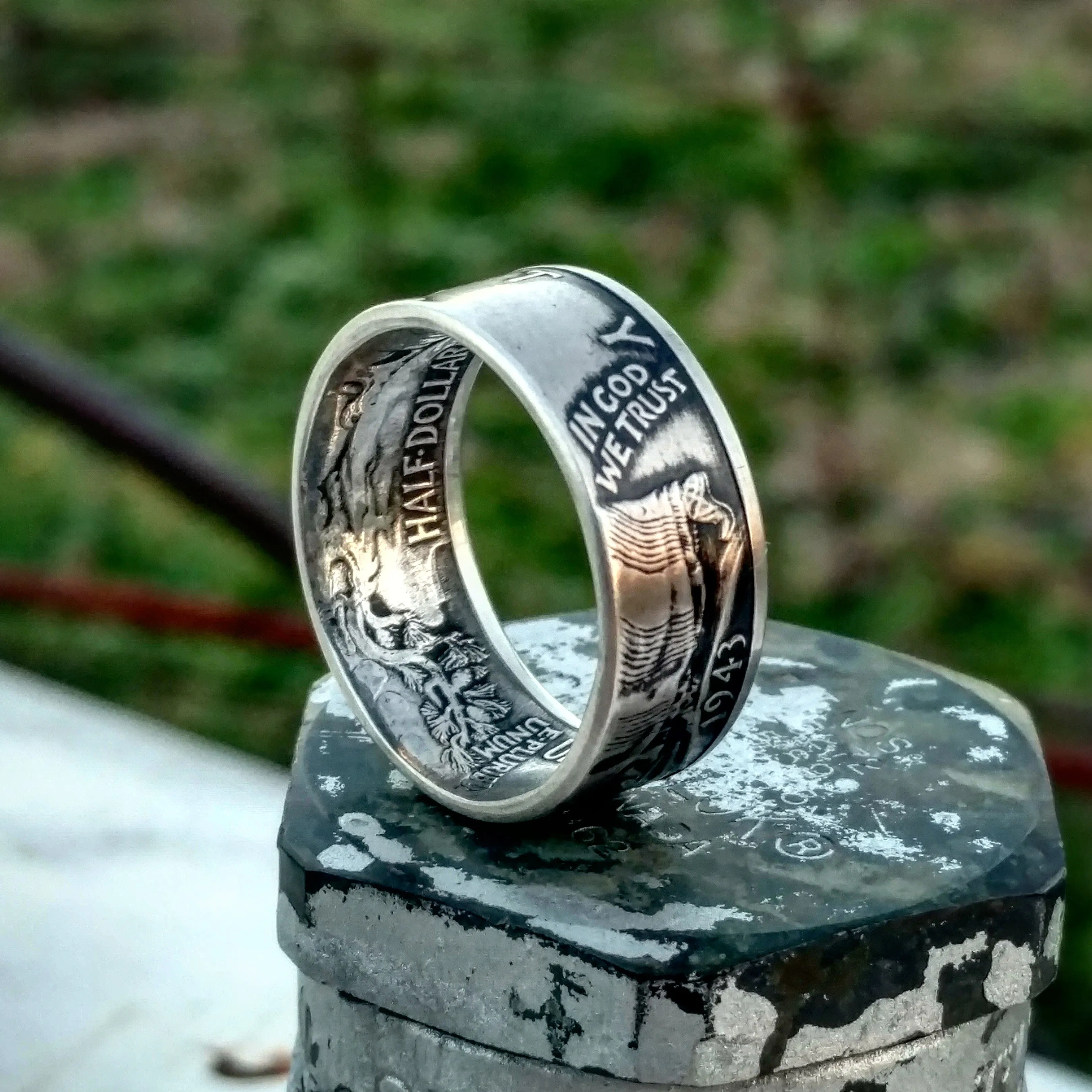Walking Liberty Half Dollar Coin Ring