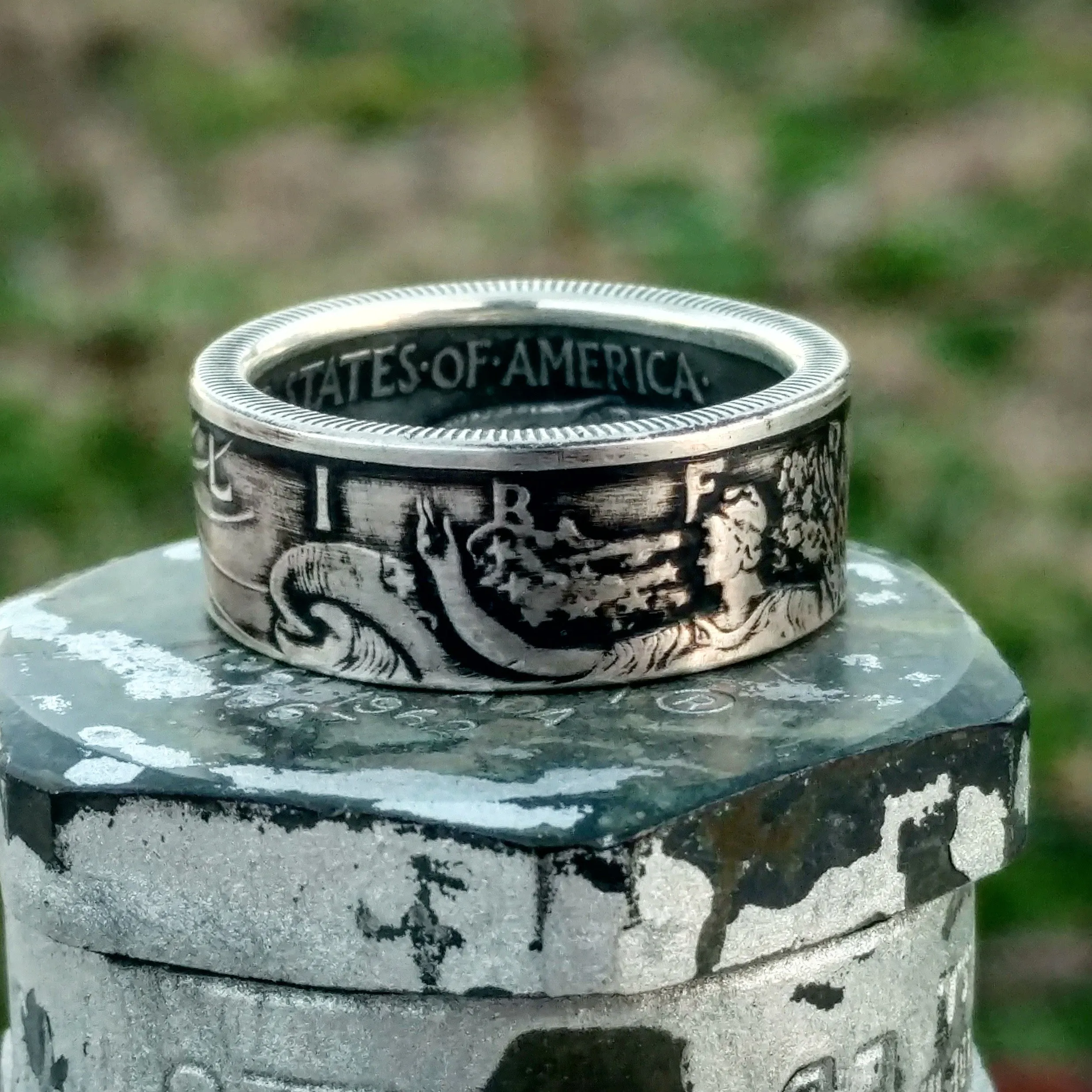 Walking Liberty Half Dollar Coin Ring